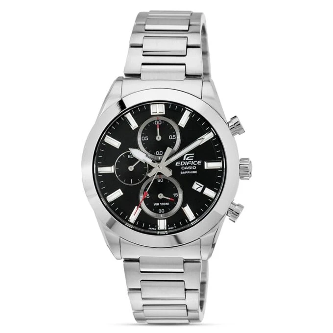 Montre Homme Casio Edifice - Chronographe, Saphir, Étanche 100m, Bracelet Solide Acier inoxydable - EFB-710D-1AVUDF