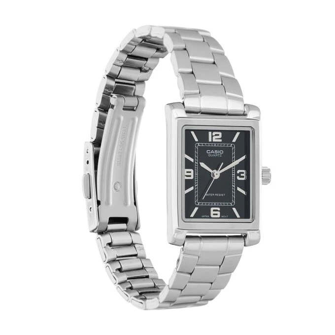 Montre Classique - Casio - Femme - Design Élégant, Bracelet Acier Inoxydable, Résistance à lEau, Mouvement Quartz - Acier - Argent - Référence LTP-1234DD-1ADF