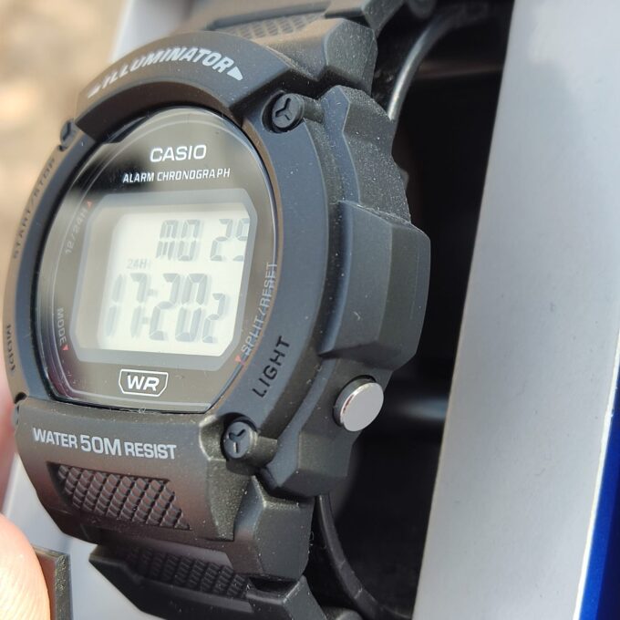 Montre CASIO Homme - Bracelet Noir En Resine - Boitier En Resine - Résistante à l'eau - 12 Mois De Garantie - W-219H-1AVDF