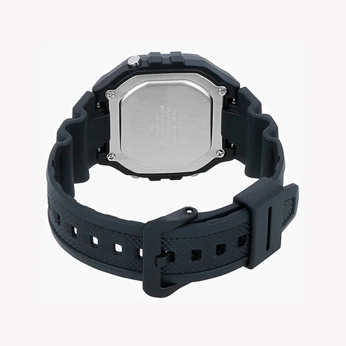 Montre CASIO Homme - W-219H-8BVDF - Bracelet Noir En Resine - Boitier En Resine - Résistante à l'eau - 12 Mois De Garantie