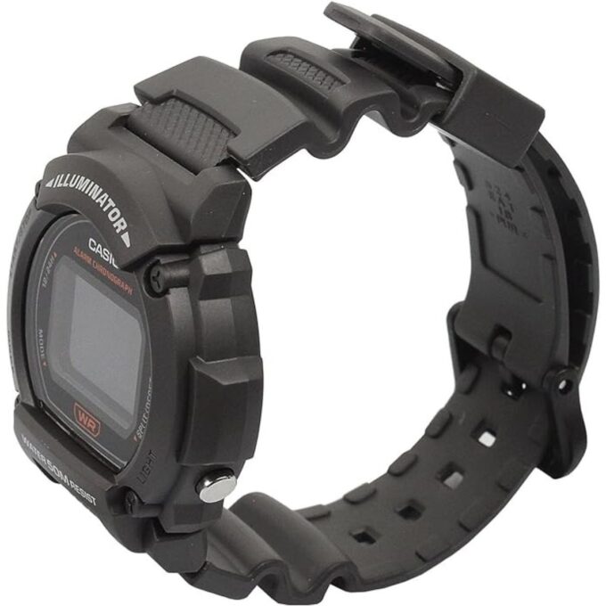 Montre CASIO Homme - W-219H-8BVDF - Bracelet Noir En Resine - Boitier En Resine - Résistante à l'eau - 12 Mois De Garantie