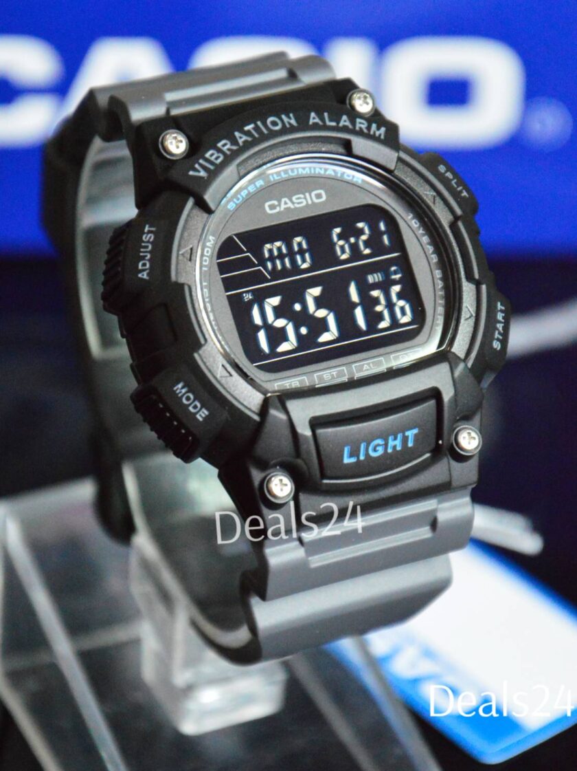 casio montre homme w 736h 8bvdf bracelet en résine noir