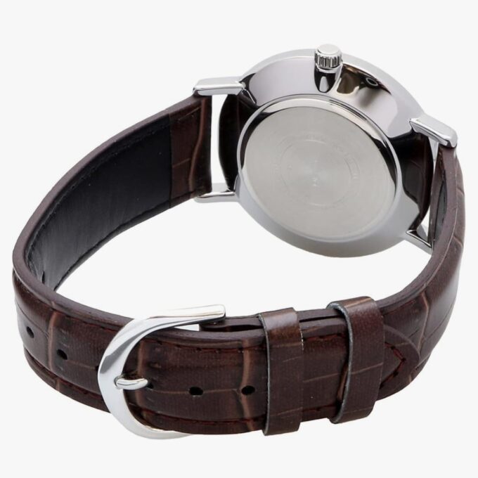 Montre Homme Casio MTP-VT01L-7B2UDF - Analogique, Résistante à leau, Bracelet Cuir Marron, Boîtier 46mm, Autonomie 3 ans