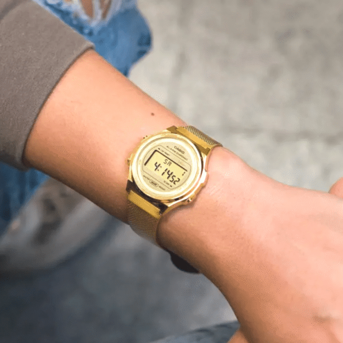 Casio Montre Homme A171WEG-9ADF - Bracelet en Acier Inoxydable - Or