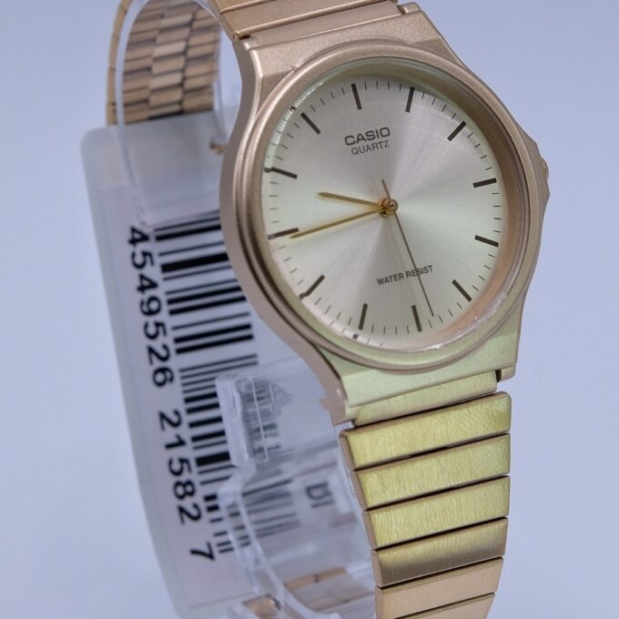 Montre CASIO Unisexe - MQ-24G-9EDF Bracelet Dorée En Résine - Résistante à l'eau - 12 Mois De Garantie