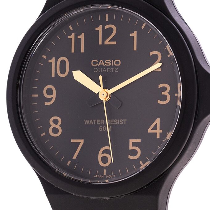 Montre Homme CASIO MW-240-1B2VDF - Bracelet en résine noir - Résistant à l'eau