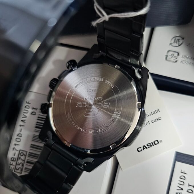 Montre Casio Edifice - EFR-571DC-2AVUDF - Bracelet en acier inoxydable noir - Chronographe - Résistant à l'eau