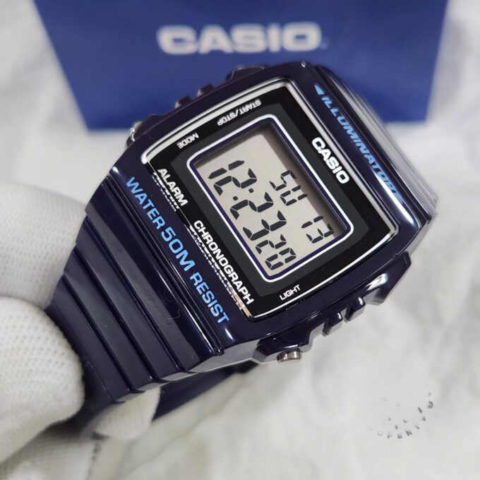 Montre Enfant CASIO - W-215H-2AVDF - Bracelet Noir En Resine - Boitier En Resine - Résistante à l'eau - 12 Mois De Garantie
