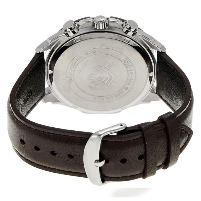 Montre CASIO Homme - EFR-539L-5AVUDF - Bracelet Marron En Cuir Véritable - Cadran Marron - 12 Mois De Garantie