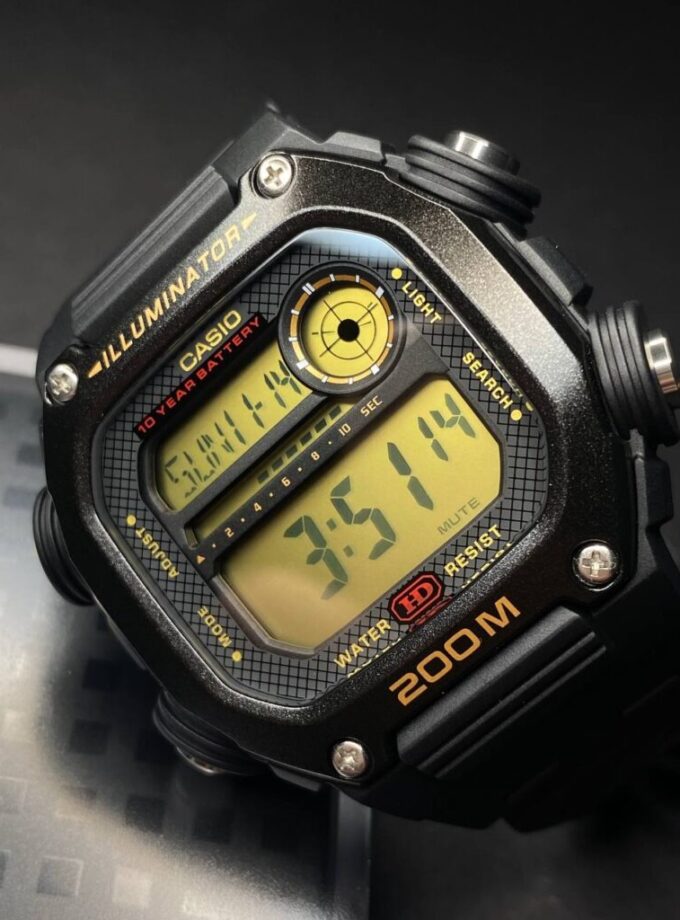 Montre CASIO Homme - DW-291H-9AVDF - Bracelet Noir En Résine - Résistante à l'eau - 12 Mois De Garantie