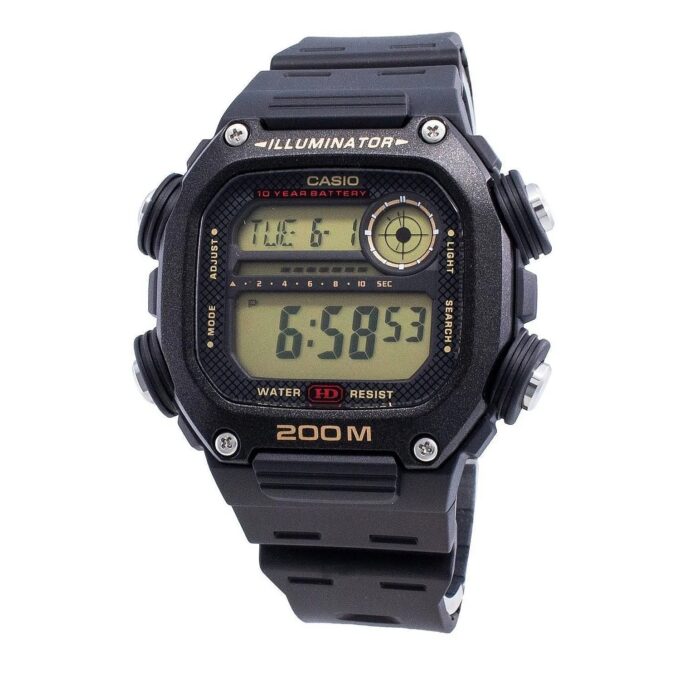 montre casio homme dw 291h 9avdf bracelet noir en résine résistante à l'eau 12 mois de garantie