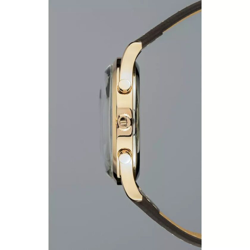 montre jacques lemans homme 1 2068k bracelet en cuir véritable marron cadran bleu etanche garantie 12 mois