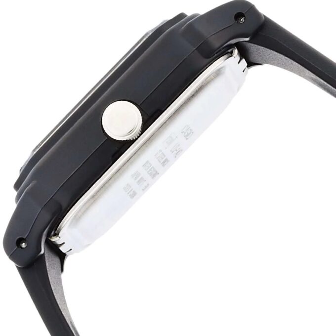 Montre CASIO Jeunesse - Bracelet Noir En Resine - Boitier En Resine - Résistante à l'eau - 12 Mois De Garantie - LQ-142E-1ADF