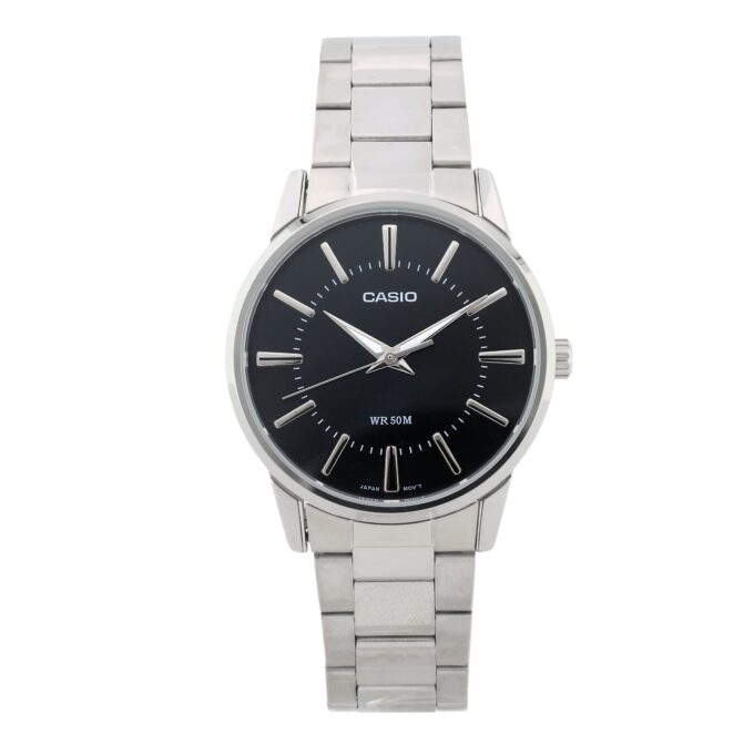 Montre CASIO Homme - MTP-1303D-1AVDF - Bracelet Gris En Acier Inoxydable - Résistante à l'eau - 12 Mois De Garantie