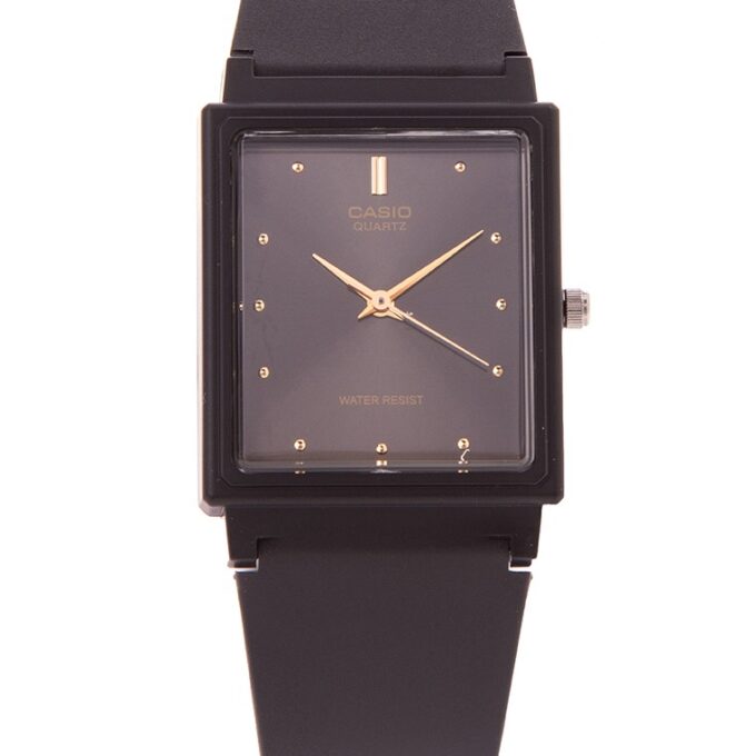 Montre CASIO Unisexe - Bracelet Noir En Resine - Boitier En Resine - Résistante à l'eau - 12 Mois De Garantie - MQ-38-1ADF