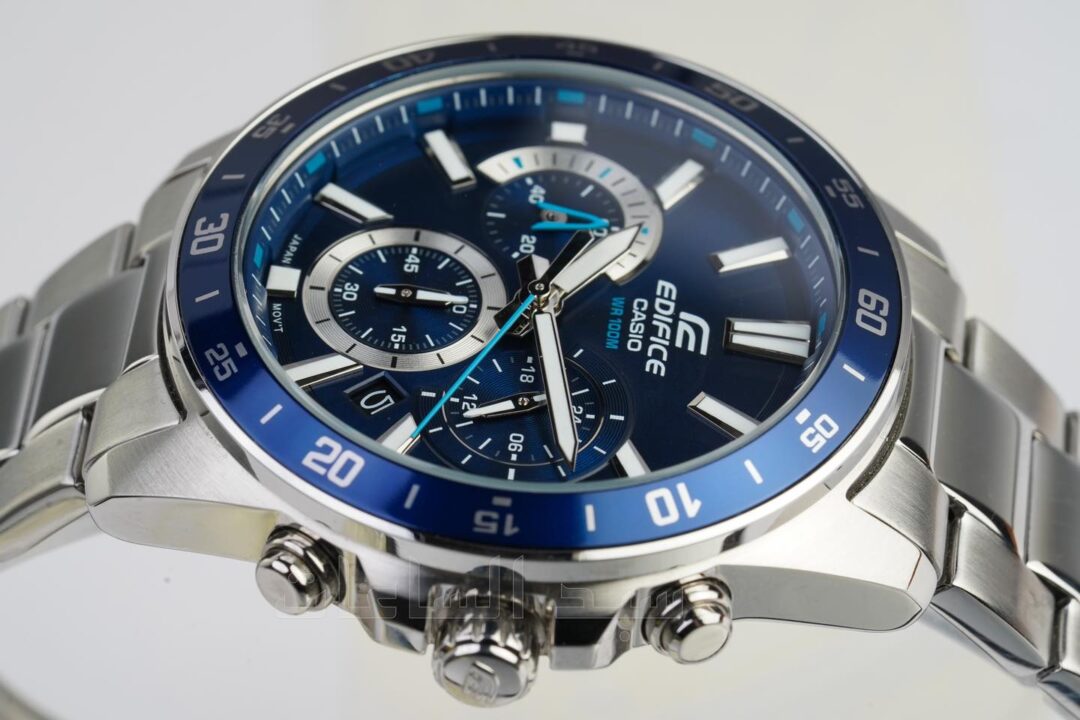 aiwatch_EFV-570D-2AVUDF - Montre CASIO Homme - Bracelet Gris En Acier Inoxydable - Résistante à l'eau - 12 Mois De Garantie - EFV-570D-2AVUDF