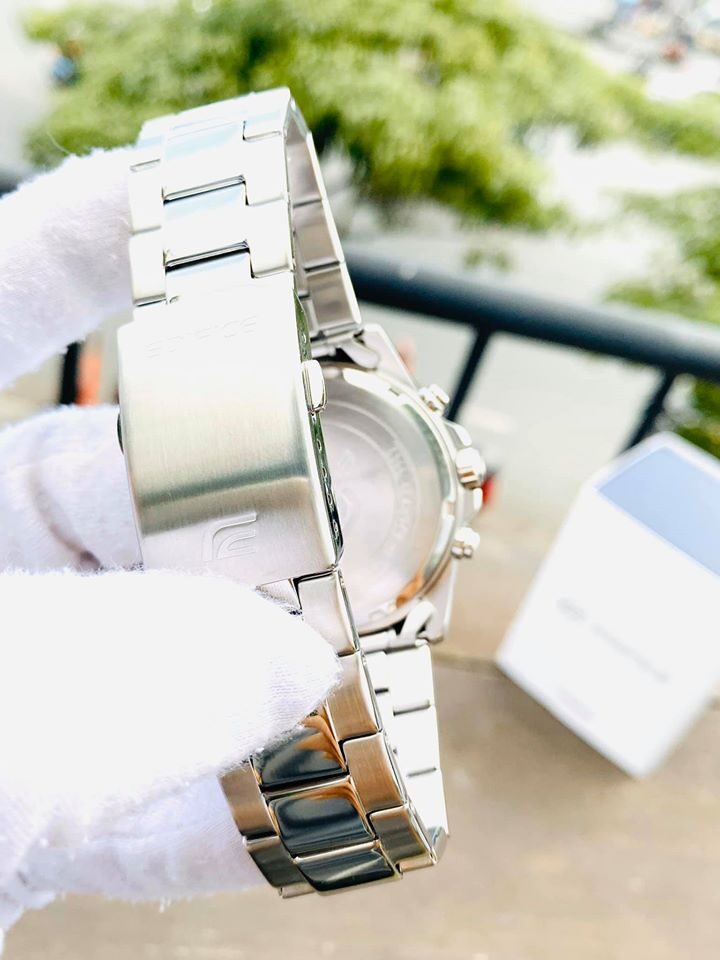 aiwatch_EFV-570D-2AVUDF - Montre CASIO Homme - Bracelet Gris En Acier Inoxydable - Résistante à l'eau - 12 Mois De Garantie - EFV-570D-2AVUDF