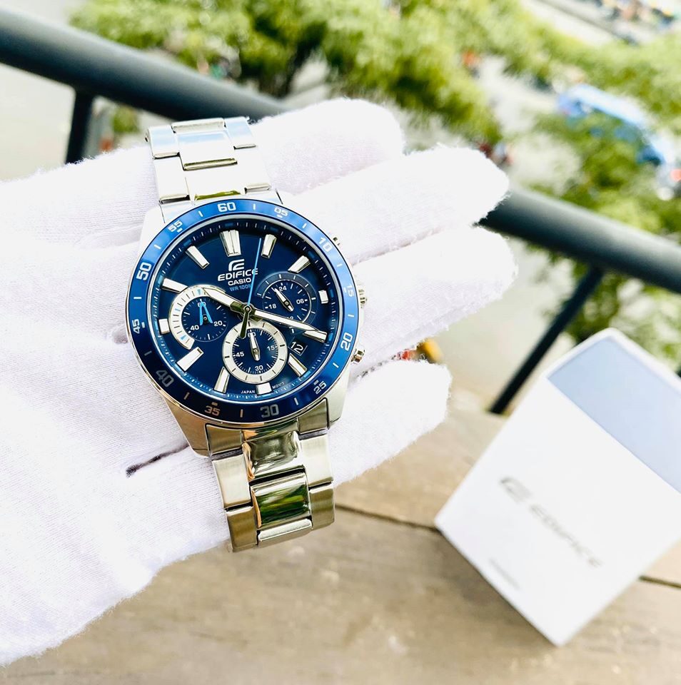 aiwatch_EFV-570D-2AVUDF - Montre CASIO Homme - Bracelet Gris En Acier Inoxydable - Résistante à l'eau - 12 Mois De Garantie - EFV-570D-2AVUDF