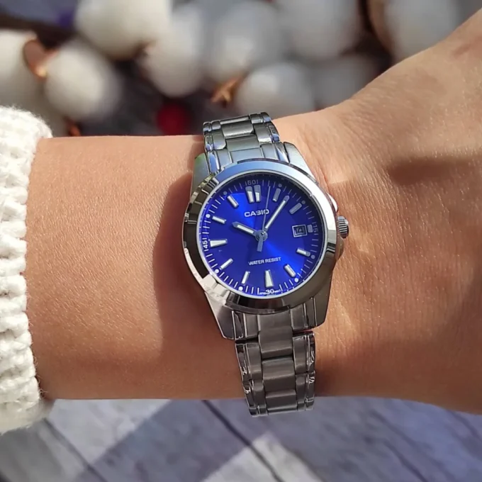 Montre-Bracelet Femme - Casio Collection - Bracelet Gris En Acier inoxydable - LTP-1215A-2A2DF