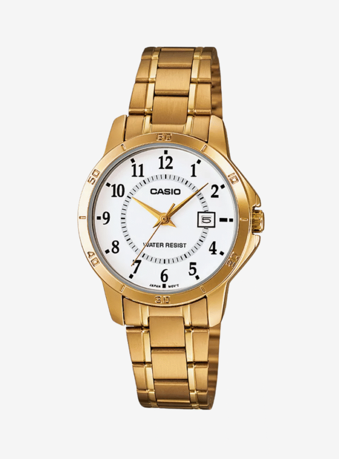 aiwatch_LTP-V004G-7BUDF - Montre Femme Casio Collection - Bracelet Acier inoxydable - LTP-V004G-7BUDF