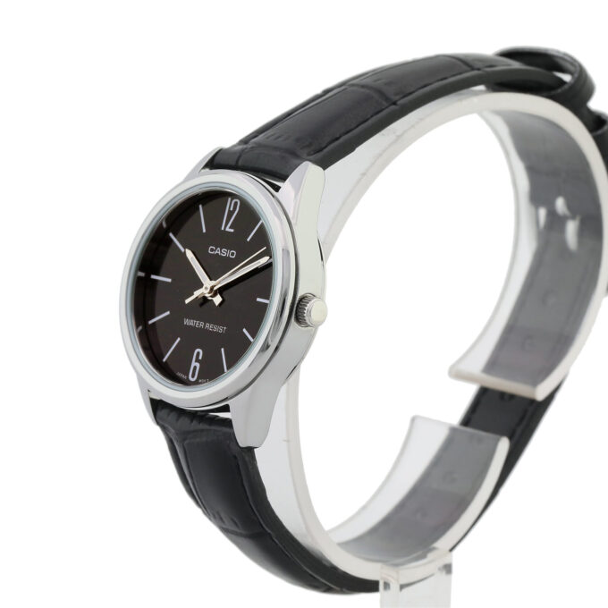 Casio Montre Femme LTP-V005L-1BUDF - Bracelet en Cuir - Noir