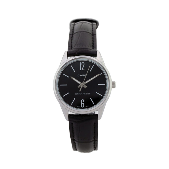 Casio Montre Femme LTP-V005L-1BUDF - Bracelet en Cuir - Noir