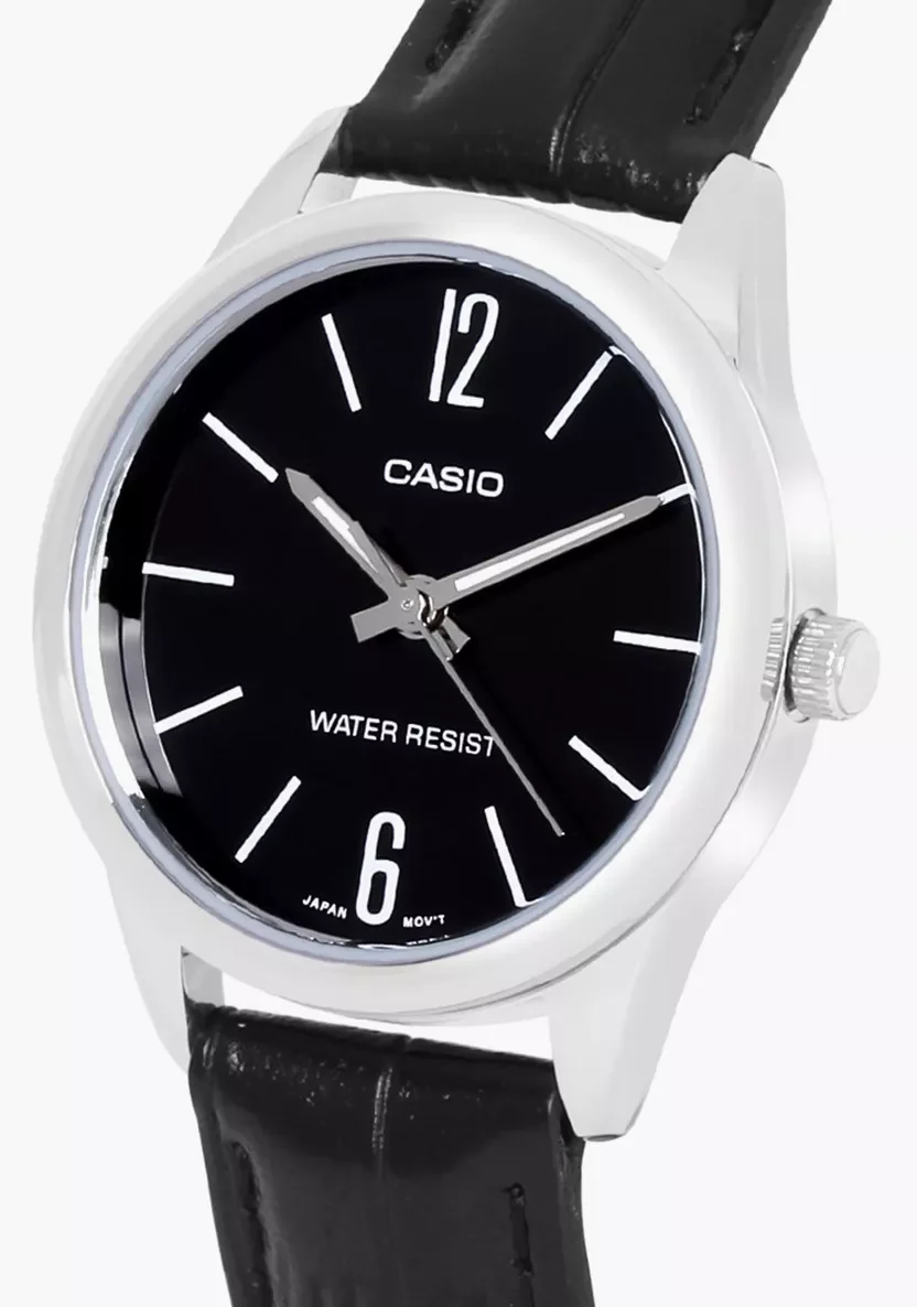 aiwatch_LTP-V005L-1BUDF - Casio Montre Femme LTP-V005L-1BUDF - Bracelet en Cuir - Noir