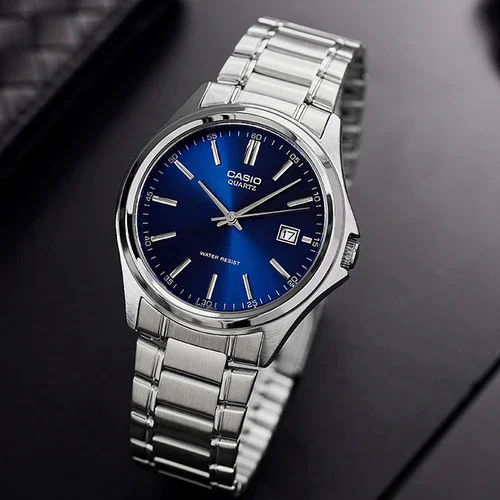 Montre CASIO Homme - Bracelet Gris En Acier Inoxydable - Résistante à l'eau - 12 Mois De Garantie - MTP-1183A-2ADF