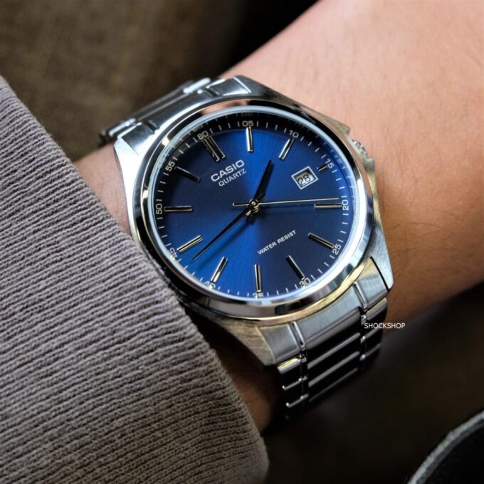 aiwatch_MTP-1183A-2ADF - Montre CASIO Homme - Bracelet Gris En Acier Inoxydable - Résistante à l'eau - 12 Mois De Garantie - MTP-1183A-2ADF