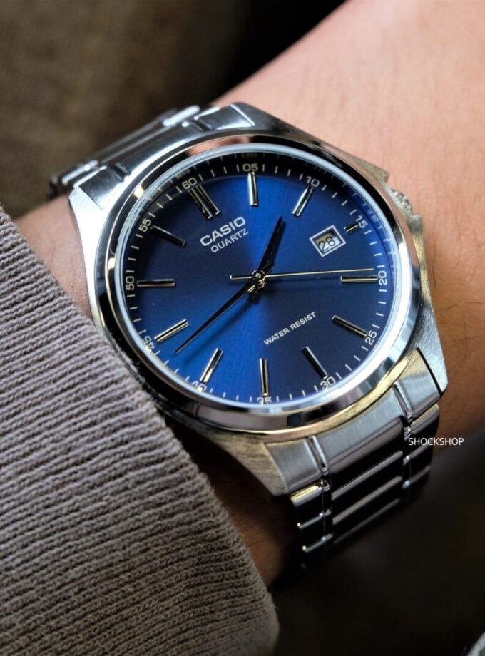 aiwatch_MTP-1183A-2ADF - Montre CASIO Homme - Bracelet Gris En Acier Inoxydable - Résistante à l'eau - 12 Mois De Garantie - MTP-1183A-2ADF