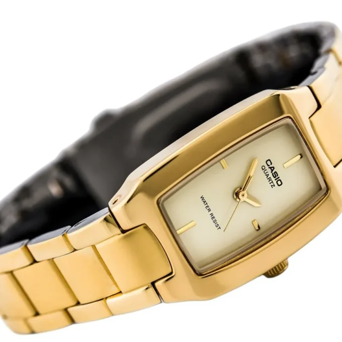 Montre CASIO Femme - LTP-1165N-9CRDF - Bracelet Dorée En Acier Inoxydable - Cadran Jaune - 12 Mois De Garantie
