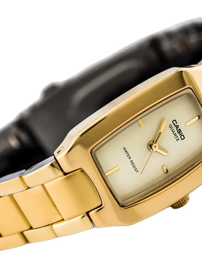 Montre CASIO Femme - LTP-1165N-9CRDF - Bracelet Dorée En Acier Inoxydable - Cadran Jaune - 12 Mois De Garantie