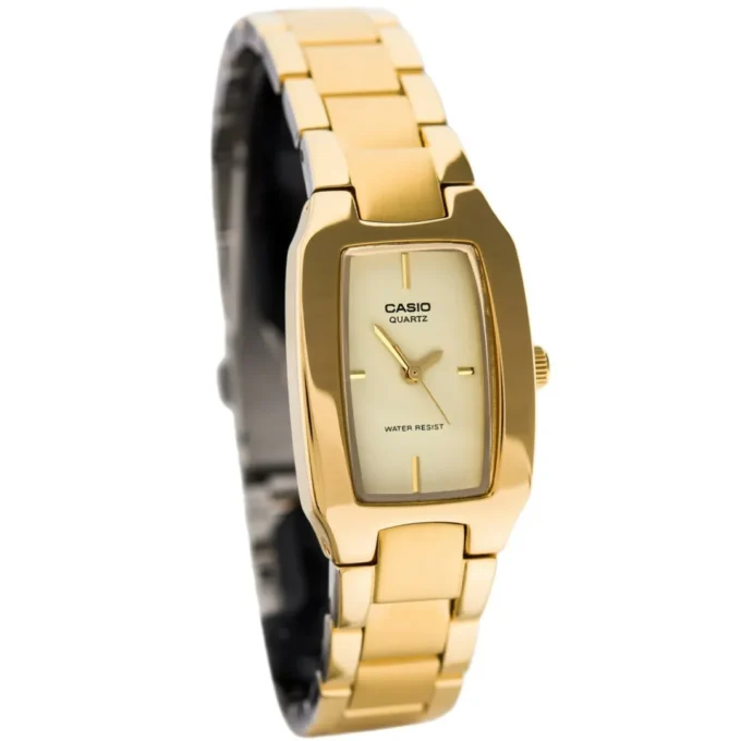 Montre CASIO Femme - LTP-1165N-9CRDF - Bracelet Dorée En Acier Inoxydable - Cadran Jaune - 12 Mois De Garantie