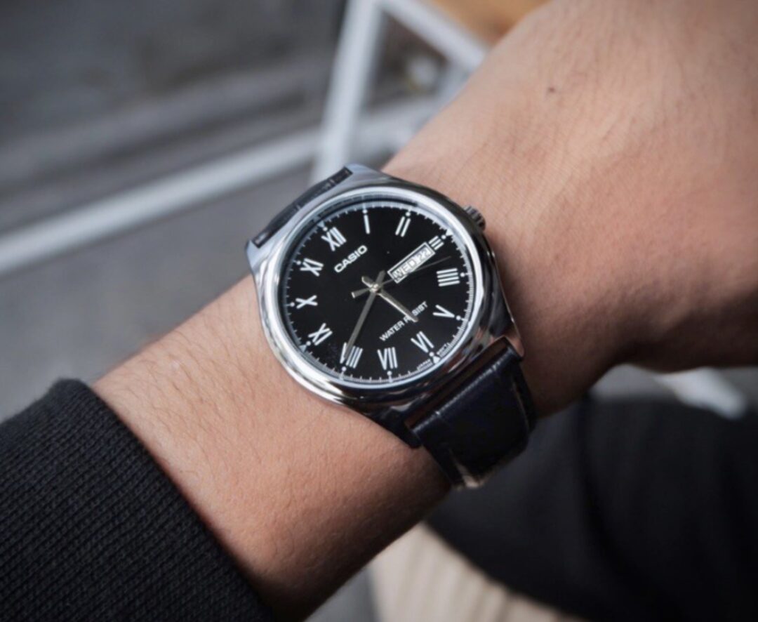 aiwatch_MTP-V006L-1BUDF - Casio Montre Homme MTP-V006L-1BUDF - Bracelet en Cuir - Noir