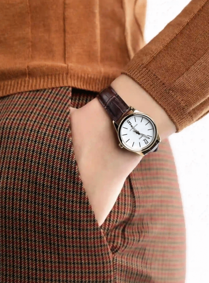 Montre Femme Casio LTP-V005GL-7BUDF - Bracelet en Cuir  Marron - Affichage analogique - Résistant à l'eau