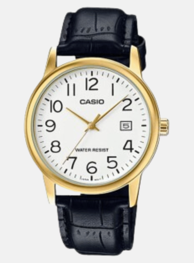 Montre Homme Casio Collection - MTP-V002GL-7B2UDF - Bracelet En Cuir noir - Affichage analogique - Résistant à l'eau