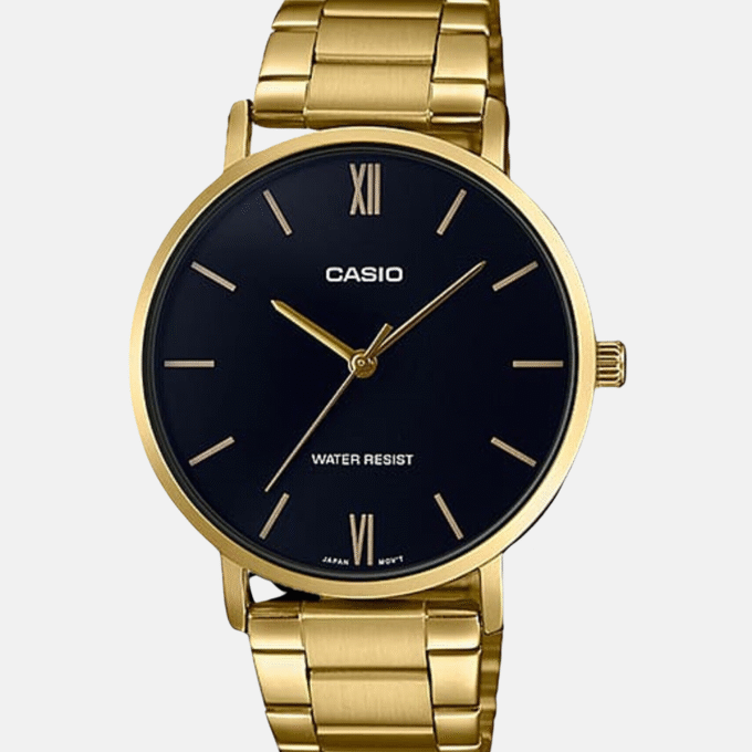 Montre CASIO Homme - MTP-VT01G-1BUDF - Bracelet DoRée En Acier Inoxydable - Résistante à l'eau - 12 Mois De Garantie