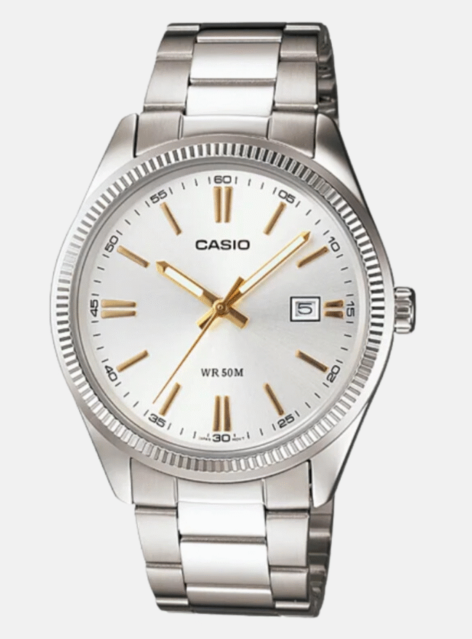 Montre Homme Casio - MTP-1302D-7A2VDF - Bracelet en Acier Inoxydable - Affichage analogique - Résistant à l'eau