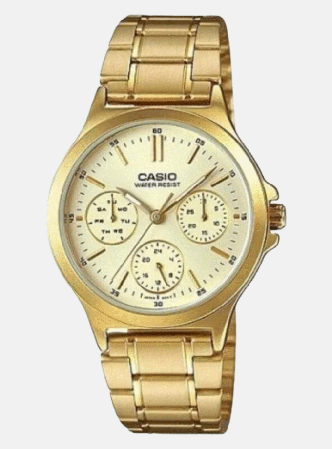 Montre CASIO Homme - MTP-V300G-9AUDF - Bracelet Doré En Acier Inoxydable -Résistante à l'eau - 12 Mois De Garantie