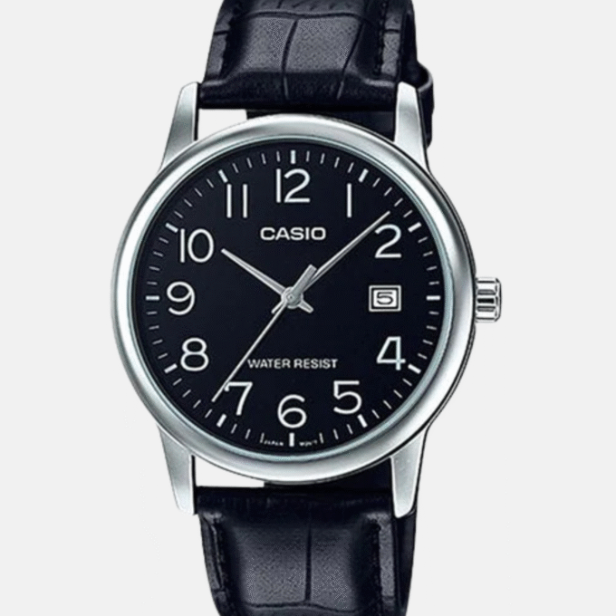 Montre Homme Casio - MTP-V002L-1BUDF - Bracelet en Cuir noir - Affichage analogique - Résistant à l'eau