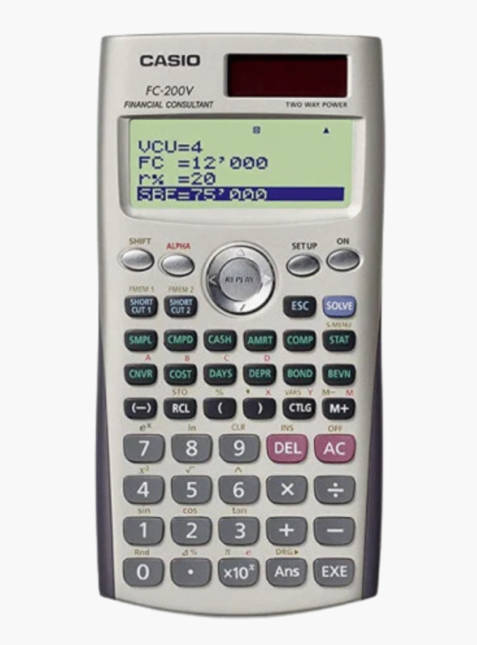 CALCULATRICE FINANCIERE CASIO - FC-200V