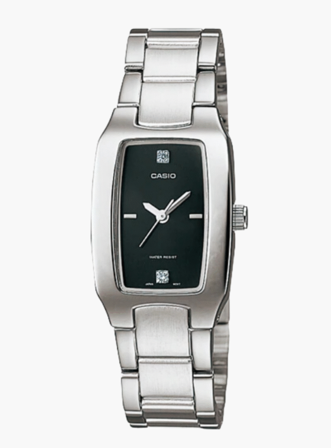 Montre CASIO Femme - LTP-1165A-1C2DF - Bracelet Gris En Acier Inoxydable - Résistante à l'eau - 12 Mois De Garantie