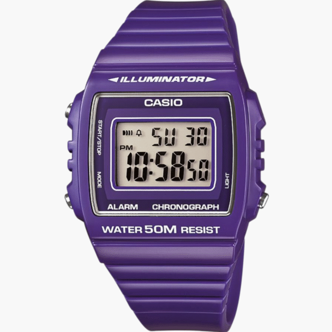 Montre Enfant Casio W-215H-6AVDF Bracelet en Résine - Violet