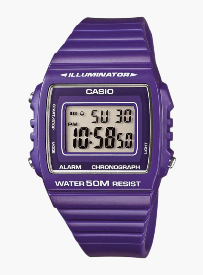 Montre Enfant Casio W-215H-6AVDF Bracelet en Résine - Violet