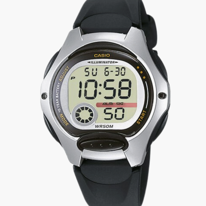 Montre CASIO Jeunesse - LW-200-1AVDF - Bracelet Noir En Résine - Boitier En Résine - Résistante à l'eau - 12 Mois De Garantie