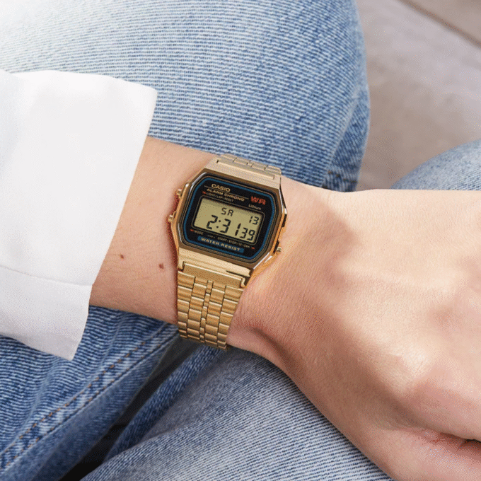 Montre Unisexe Casio A159WGEA-1DF - Bracelet en acier inoxydable - Or - Résistant à l'eau