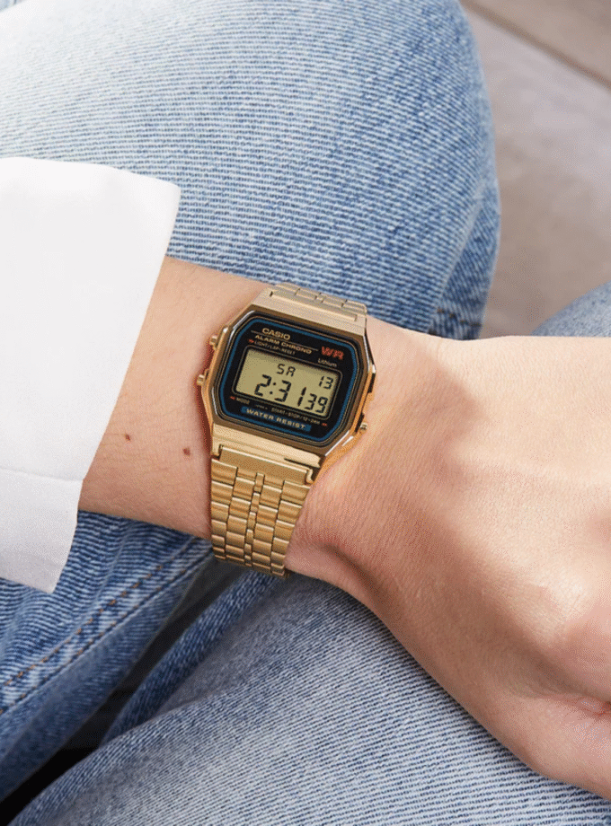 Montre Unisexe Casio A159WGEA-1DF - Bracelet en acier inoxydable - Or - Résistant à l'eau