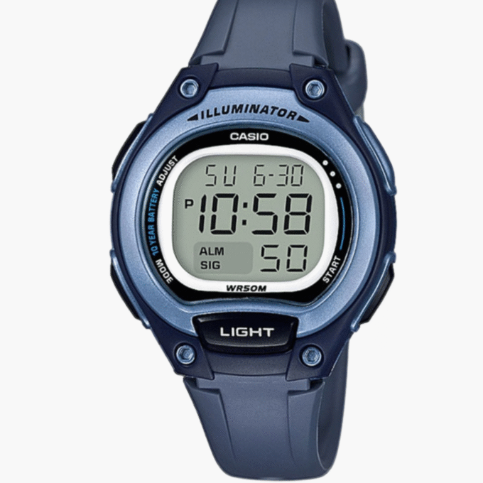 Casio Montre Jeunesse LW-203-2AVDF - Bracelet en Résine - Noir-Bleu