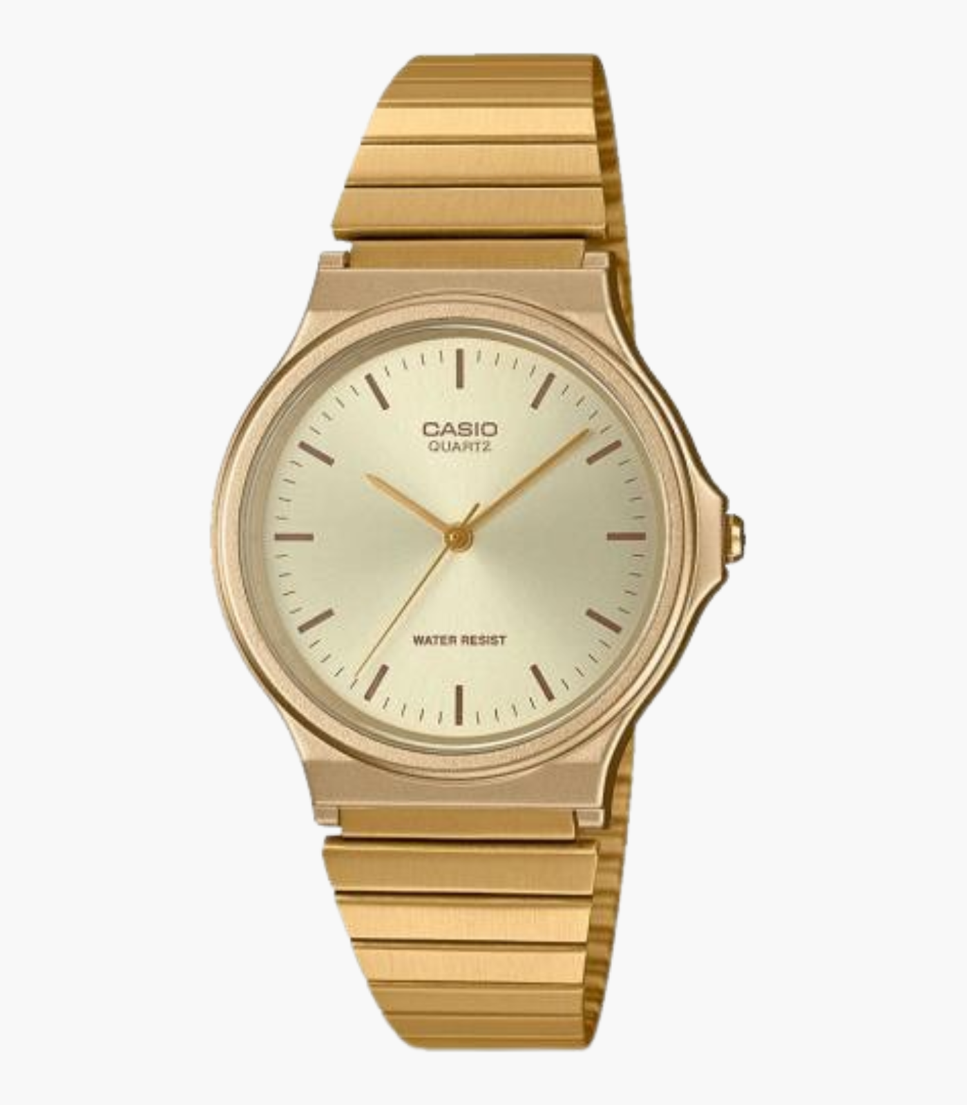 Montre CASIO Unisexe - MQ-24G-9EDF Bracelet Dorée En Résine - Résistante à l'eau - 12 Mois De Garantie