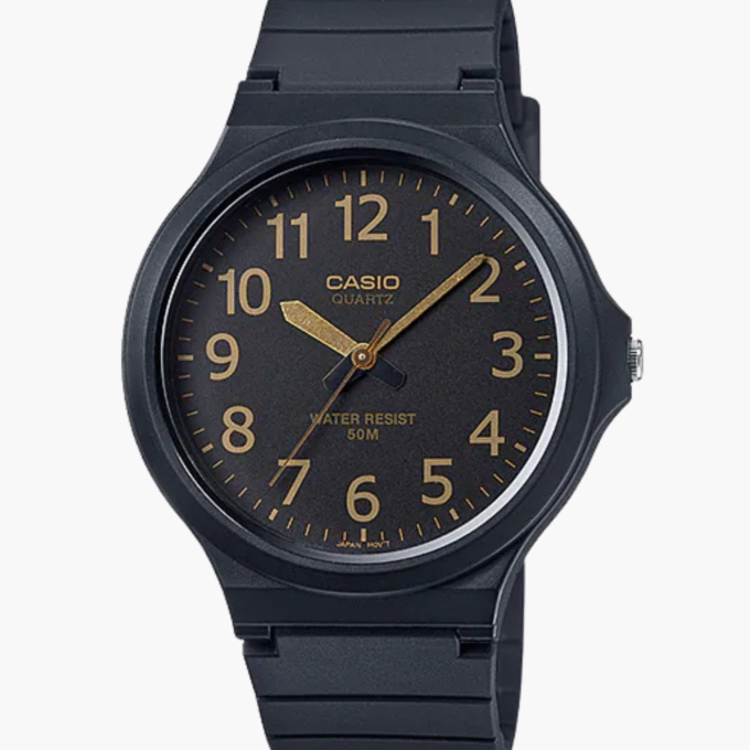 Montre Homme CASIO MW-240-1B2VDF - Bracelet en résine noir - Résistant à l'eau